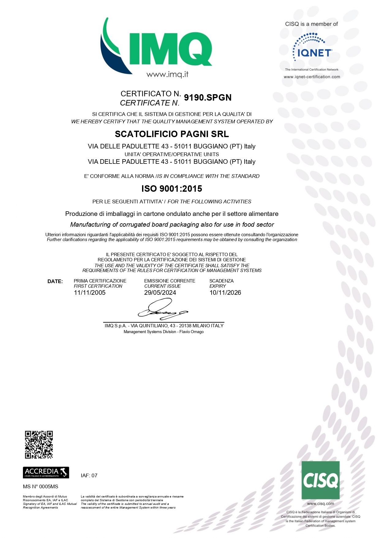 anteprima certificazione iso 9001