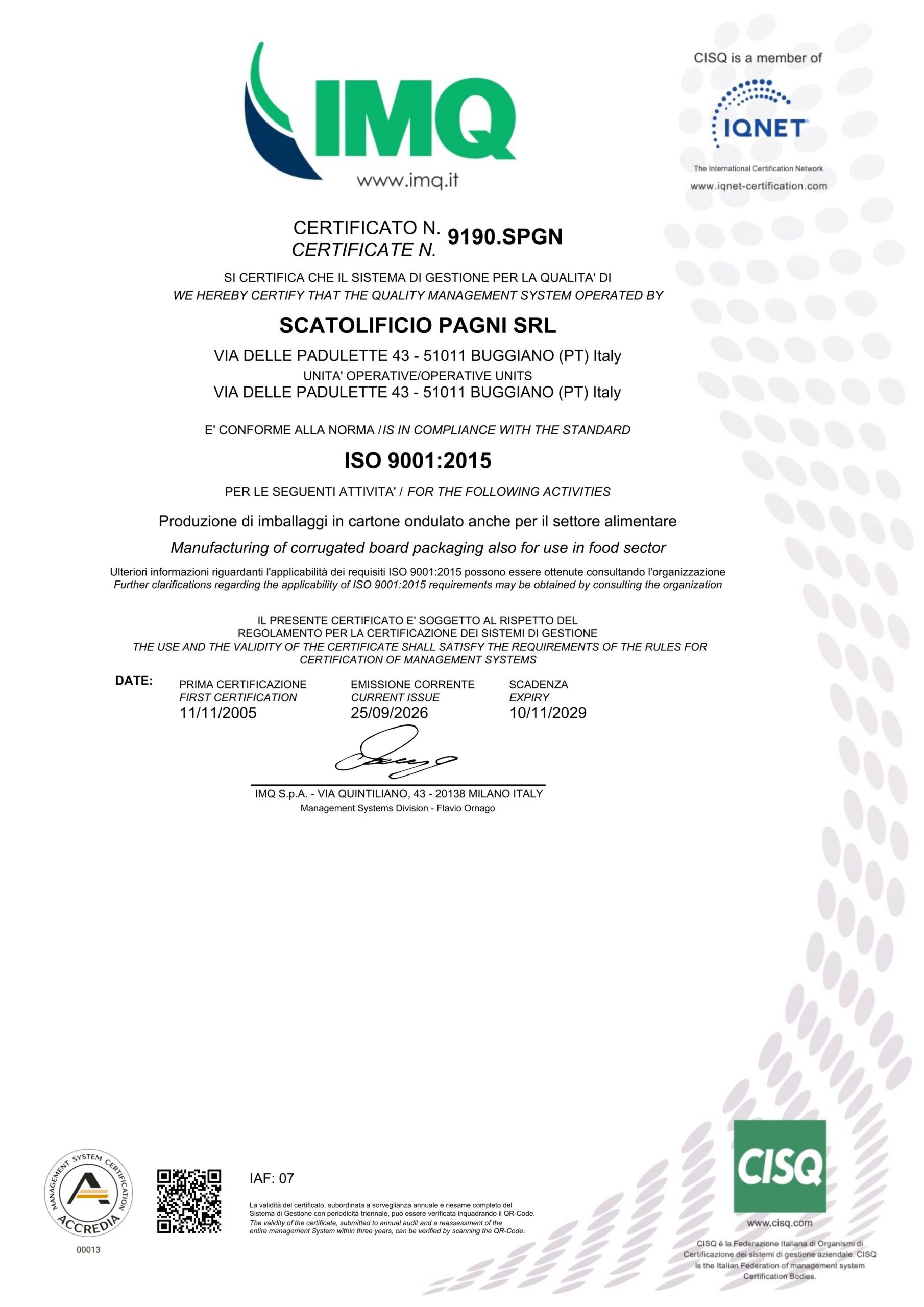 anteprima certificazione iso 9001