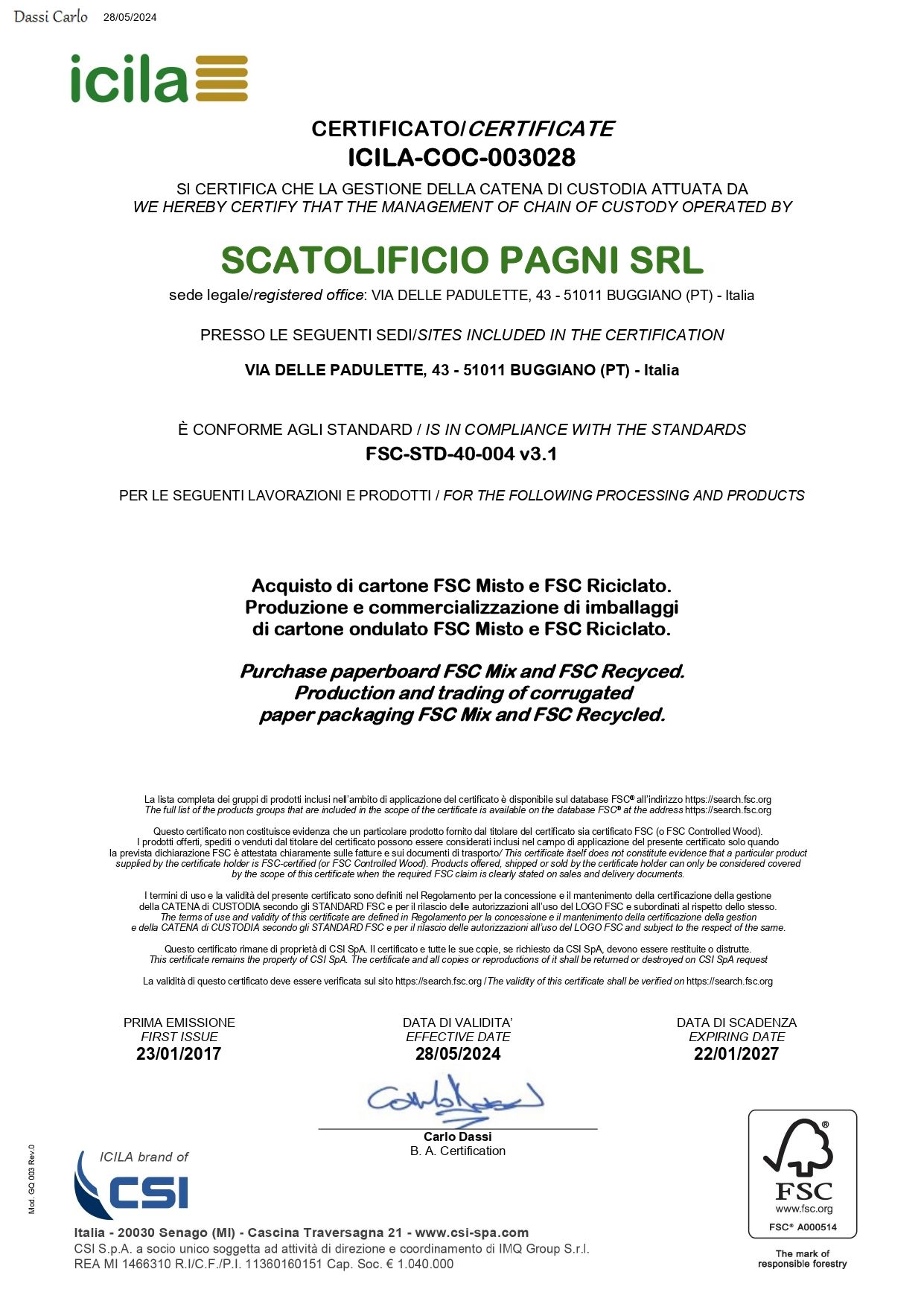 anteprima certificazione fsc